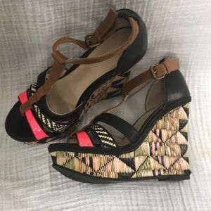 ALDO wedges and matching Clutch